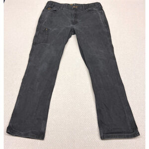 Ariat Pants Mens 36x32 Black Rebar M4 Relaxed Straight Workwear Casual